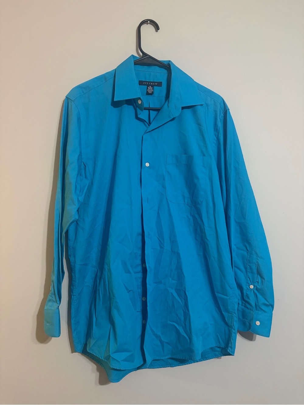 J.Crew Men’s Long Sleeve Dress Shirt in Bright Turquoise